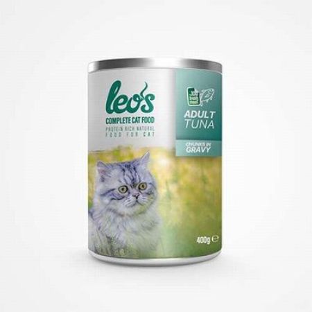 Leos Ton Balıklı Parça Etli Soslu Yetişkin Kedi Konservesi 400 Gr 