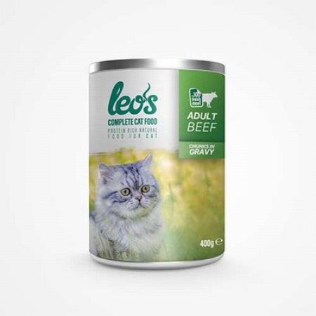 Leos Sığır Parça Etli Soslu Yetişkin Kedi Konservesi 400 Gr 