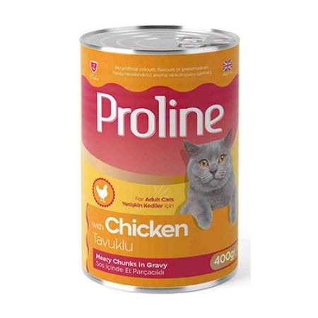 Proline Tavuklu Sos İçinde Gravy Yetişkin Kedi Konservesi 400 Gr 