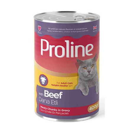 Proline Dana Etli Sos İçinde Gravy Yetişkin Kedi Konservesi 400 Gr 