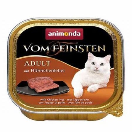 Animonda Vom Feinsten Tavuklu ve Ciğerli Yetişkin Kedi Konservesi 100 Gr 