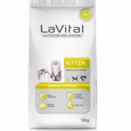 LaVital Kitten Somonlu Yavru Kedi Maması 12 KG