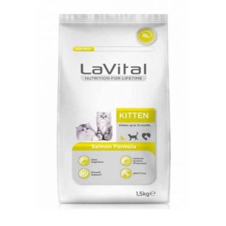 LaVital Cat Kitten Somon Balıklı Yavru Kedi Maması 1.5 KG