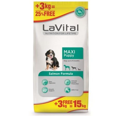 Lavital Büyük Irk Somonlu Yavru Köpek Maması 12+3Kg Hediyeli