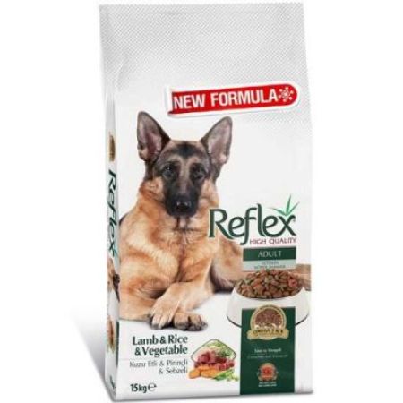 Reflex Kuzulu Pirinçli ve Sebzeli Yüksek Kaliteli Köpek Maması 15 Kg