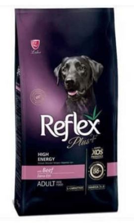 Reflex Plus Yüksek Enerjili Biftekli Köpek Maması 15 Kg