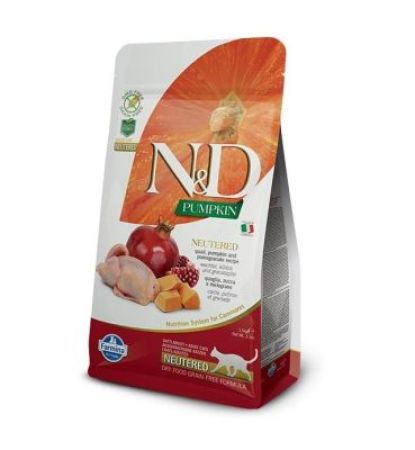 N&D Bal Kabaklı Bıldırıncınlı Narlı Kısır Kedi Maması 1,5 Kg