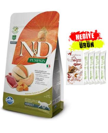 N&D Balkabaklı Ördekli Kavunlu Yetişkin Kedi Maması 1.5 Kg