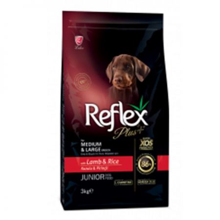 Reflex Plus Kuzulu Orta ve Büyük Irk Yavru Köpek Maması 3 Kg