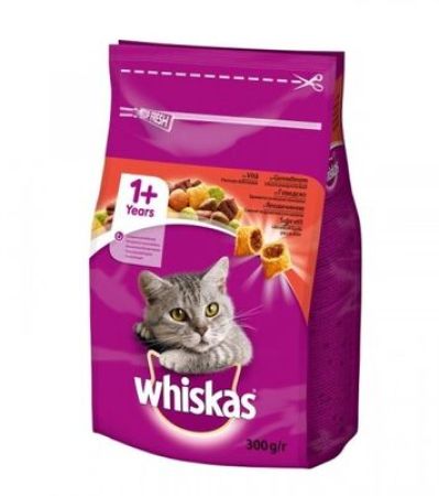 Whiskas Sığır Etli Ve Havuçlu Yetişkin Kedi Maması 300Gr