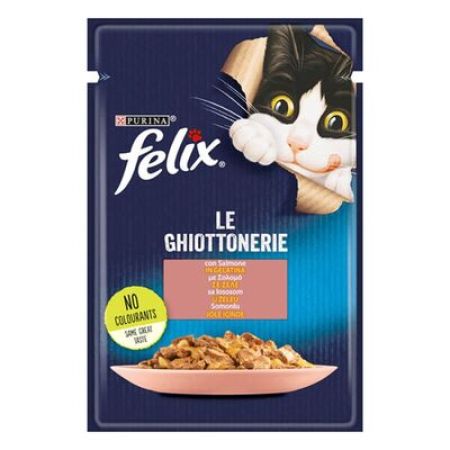 Felix Pouch Le Ghiottonerie Somonlu Yaş Kedi Maması 85 Gr