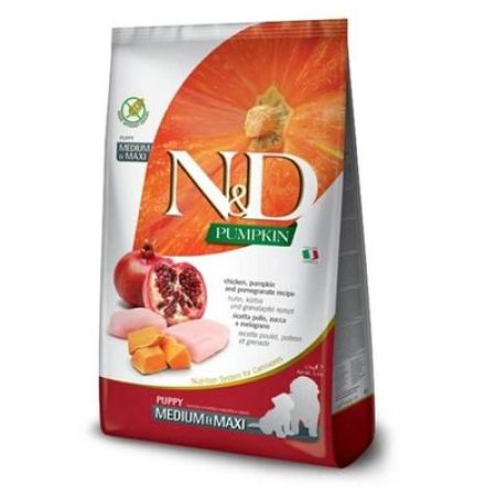 N&D Balkabaklı Tavuklu Narlı Medium Maxi Yavru Köpek Maması 2.5 Kg