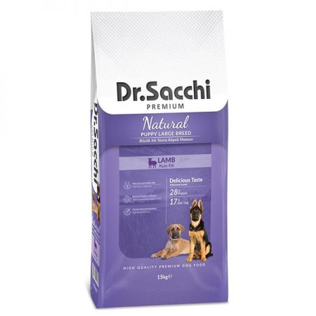 Dr.Sacchi Puppy Büyük Irk Kuzu Etli Yavru Köpek Maması 15 Kg