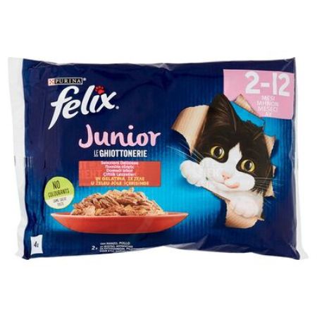 Felix Multipack Sığır Ve Tavuk Etli Yavru Kedi Yaş Maması 4X85Gr