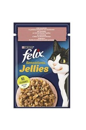 Felix Sensation Somon & Karidesli Kedi Yaş Mama 85 Gr