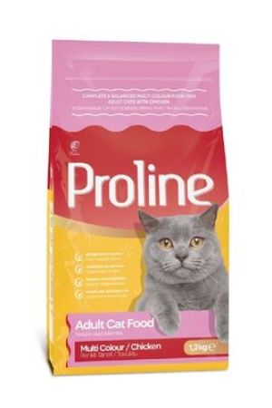 Proline Renkli Taneli Tavuklu Yetişkin Kedi Maması 1,2 Kg