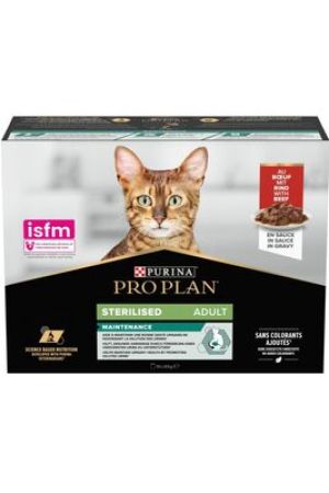 Pro Plan Kedi Yaş Mama Sığır Pouch Kısır Sterilised 10x85Gr