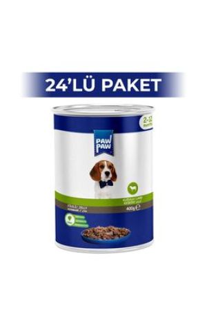 Paw Paw Jelly Kuzulu Yavru Köpek Konserve Maması 400 gr 24 Adet