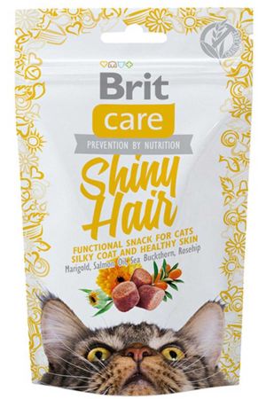 Brit Care Snack Shiny Hair Parlak Tüyler İçin  Kedi Ödül Maması 50gr