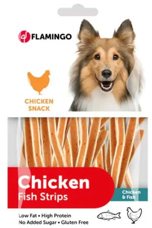 Flamingo Tavuklu ve Balıklı Şerit Köpek Ödül Maması 85gr