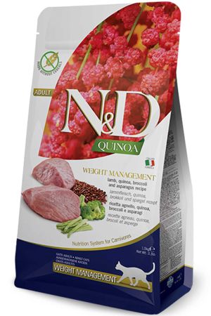 ND Quinoa Tahılsız Kilo Kontrollü Kuzulu Kedi Maması 1.5kg