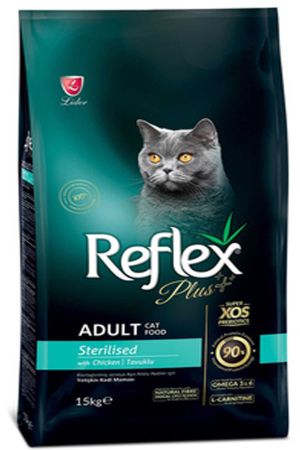 Reflex Plus Kısırlaştırılmış  Tavuklu Kedi Maması 15kg