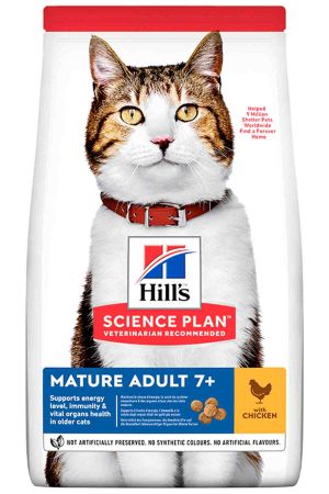 Hills Mature Adult 7+ Tavuklu Yaşlı Kedi Maması 1,5kg