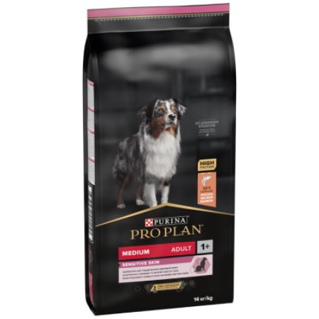 Pro Plan Sensitive Skin Somonlu Medium Adult Orta Irk Yetişkin Köpek Maması 14 Kg