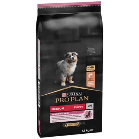 Pro Plan Sensitive Skin Somonlu Medium Puppy Orta Irk Yavru Köpek Maması 12 Kg