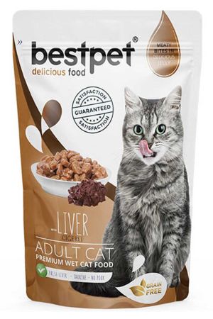 BestPet Adult Jelly Pouch Ciğerli Kedi Konservesi 85gr