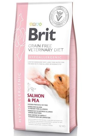 Brit Veterinary Diet Hypo-Allergenic Cilt Sağlığı Destekleyici Somonlu Tahılsız Köpek Maması 12kg