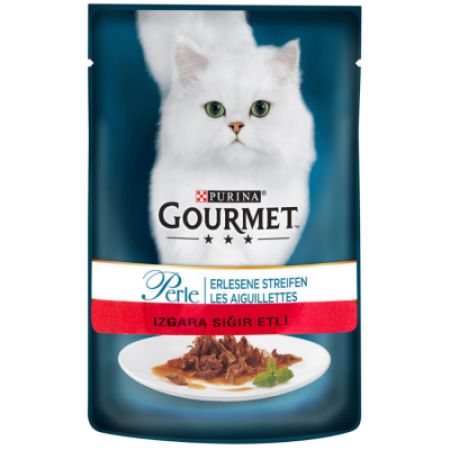 Gourmet Perle Izgara Sığır Etli Pouch Kedi Yaş Maması 85 Gr