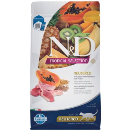 N&D Tropical Selection Sterilised Kuzu Etli Kısırlaştırılmış Kedi Maması 1.5 Kg