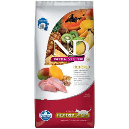 N&D Tropical Selection Sterilised Tavuklu Kısırlaştırılmış Kedi Maması 10 Kg