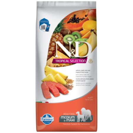 N&D Tropical Selection Somonlu Medium Maxi Yetişkin Köpek Maması 10 Kg