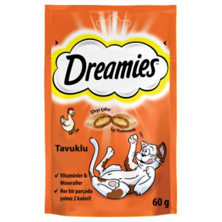 Dreamies İçi Dolgulu Tavuklu Kıtır Kedi Ödül Maması 60 Gr