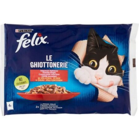 Felix Multipack Sığır Etli ve Tavuklu Yetişkin Kedi Yaş Maması 4 x 85 Gr