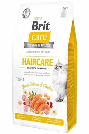 Brit Care Haircare Deri ve Tüy Sağlığı için Tahılsız Tavuk ve Somonlu Yetişkin Kedi Maması 7kg