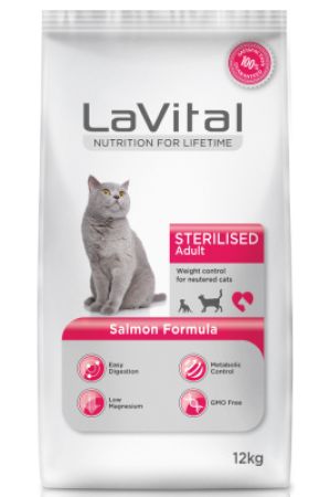 Lavital Sterilised Somonlu Kısırlaştırılmış Kedi Maması 12 Kg