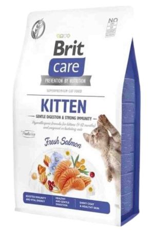 Brit Care Gentle Digestion & Strong Immunity Somonlu Tahılsız Yavru Kedi Maması 7kg