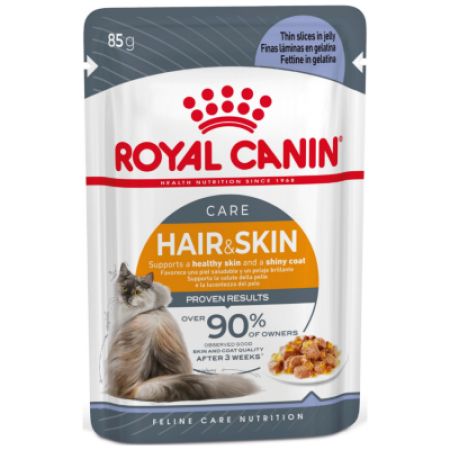 Royal Canin Hair & Skin Care Jelly Pouch Kedi Yaş Maması 85 Gr