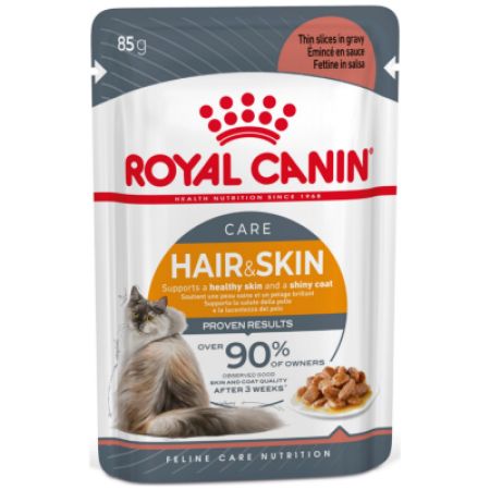 Royal Canin Hair & Skin Care Gravy Pouch Kedi Yaş Maması 85 Gr