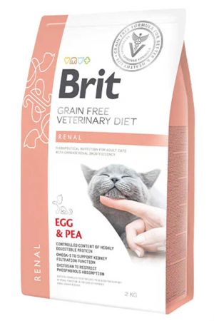 Brit Veterinary Diet Renal Böbrek Yetmezliği olan Kediler için Tahılsız Kedi Maması 2kg