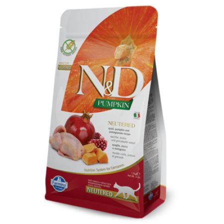 N&D Pumpkin Bıldırcın Nar ve Balkabaklı Kısırlaştırılmış Kedi Maması 1.5 Kg