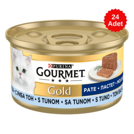 Gourmet Gold Kıyılmış Ton Balıklı Kedi Konserve Maması 85 Gr 24 Adet