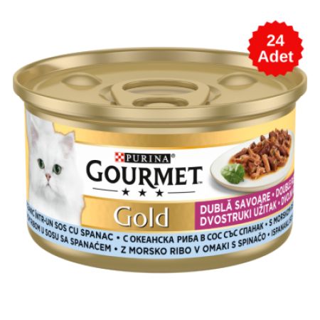 Gourmet Gold Okyanus Balıklı Ve Sebzeli Kedi Konserve Maması 85 Gr 24 Adet