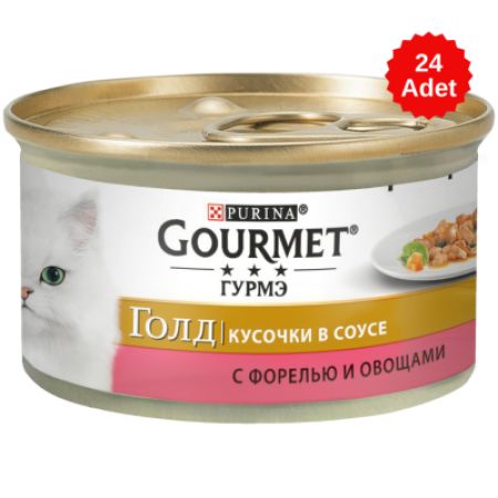 Gourmet Gold Alabalıklı Ve Sebzeli Kedi Konserve Maması 85 Gr 24 Adet