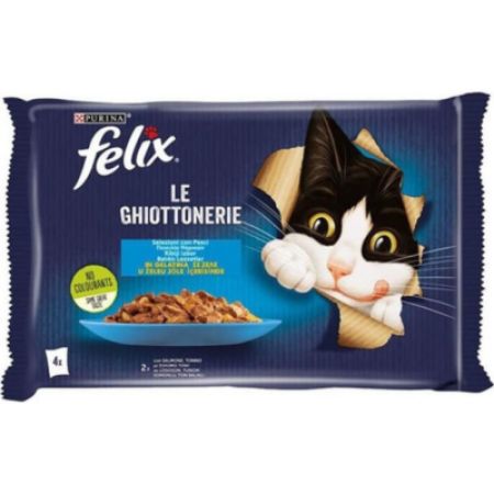 Felix Multipack Somonlu ve Ton Balıklı Kedi Yaş Maması 4 x 85 Gr