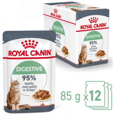 Royal Canin Digestive Sensitive Gravy Pouch Kedi Yaş Maması 85 Gr 12 Adet