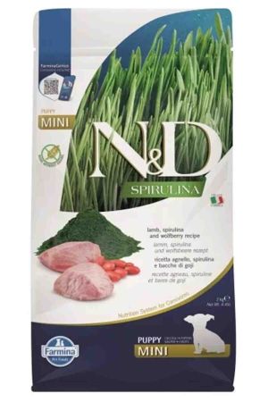 N&D Spirulina Kuzulu Küçük Irk Tahılsız Yavru Köpek Maması 2kg